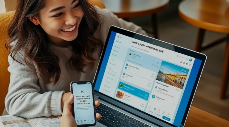 User Using AI For Trip Booking