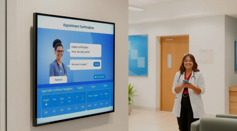 Healthcare Worker with Digital Confirmation