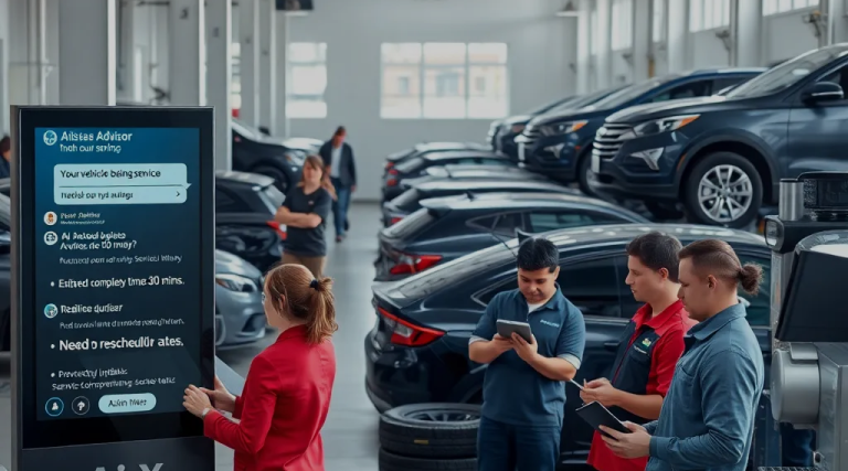 AI Chatbot Helping Customers in Service Center