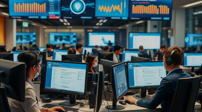 Researcher Analyzing Patient Data