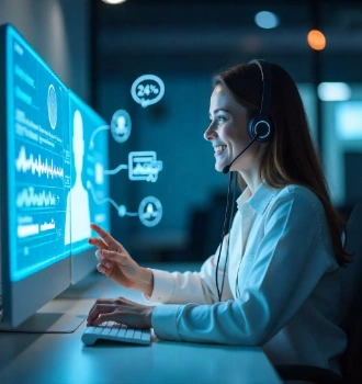 Customer using voice support